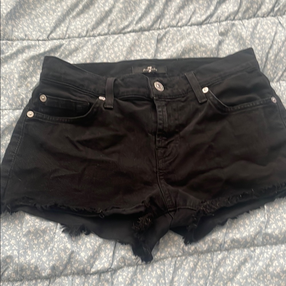 Black Denim Women's Shorts